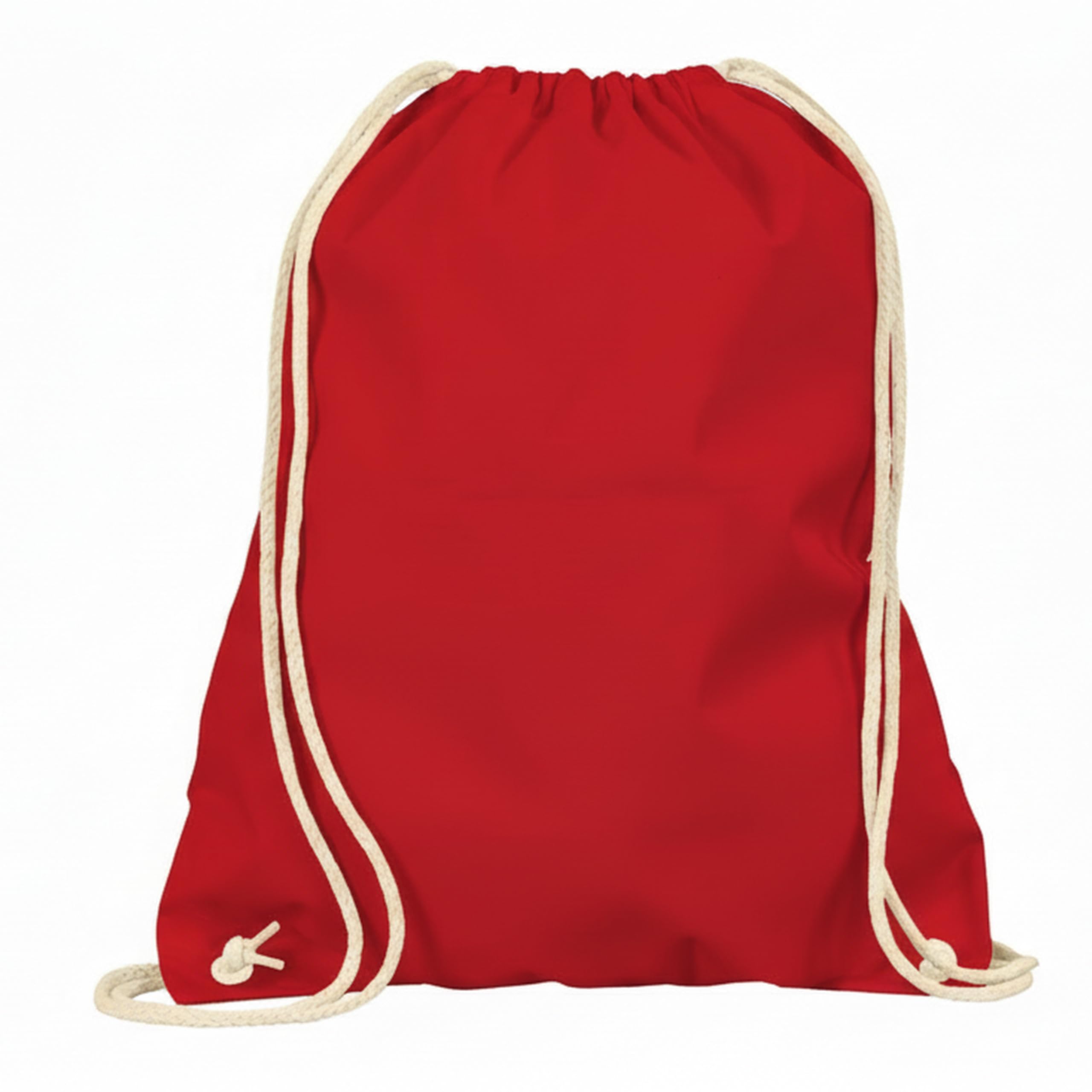 Veproli Cotton Gym Bag Sports Bag Drawstring Bag Gym Bag Jute School Backpack, red, One Size