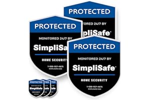 YHMYOALU 3PCS Yard Sign Shield Compatible for SimpliSafe Home Security System，3PCS Door/Window Stickers，Durable and Waterproof, Alarm Stickers，Security Signs for Yard