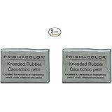 2 X PRISMACOLOR DESIGN Eraser, 1224 Kneaded Rubber Eraser Large, Grey (70531)