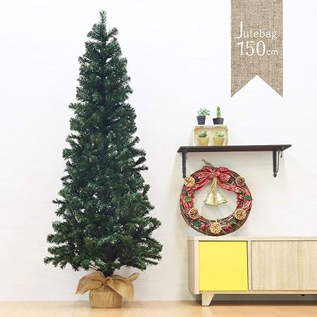 Amazon クリスマスツリー おしゃれ 北欧 150cm 特価 ジュートバッグツリー オーナメントセット なし ツリー ヌードツリー Ornament Xmas Tree クリスマスツリー おもちゃ