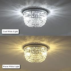 Sheenkarion Small Crystal Chandelier Flush Mount