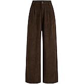 CIDER Womens Wide Leg Corduroy Pants Middle Waist Casual Stylish Trousers
