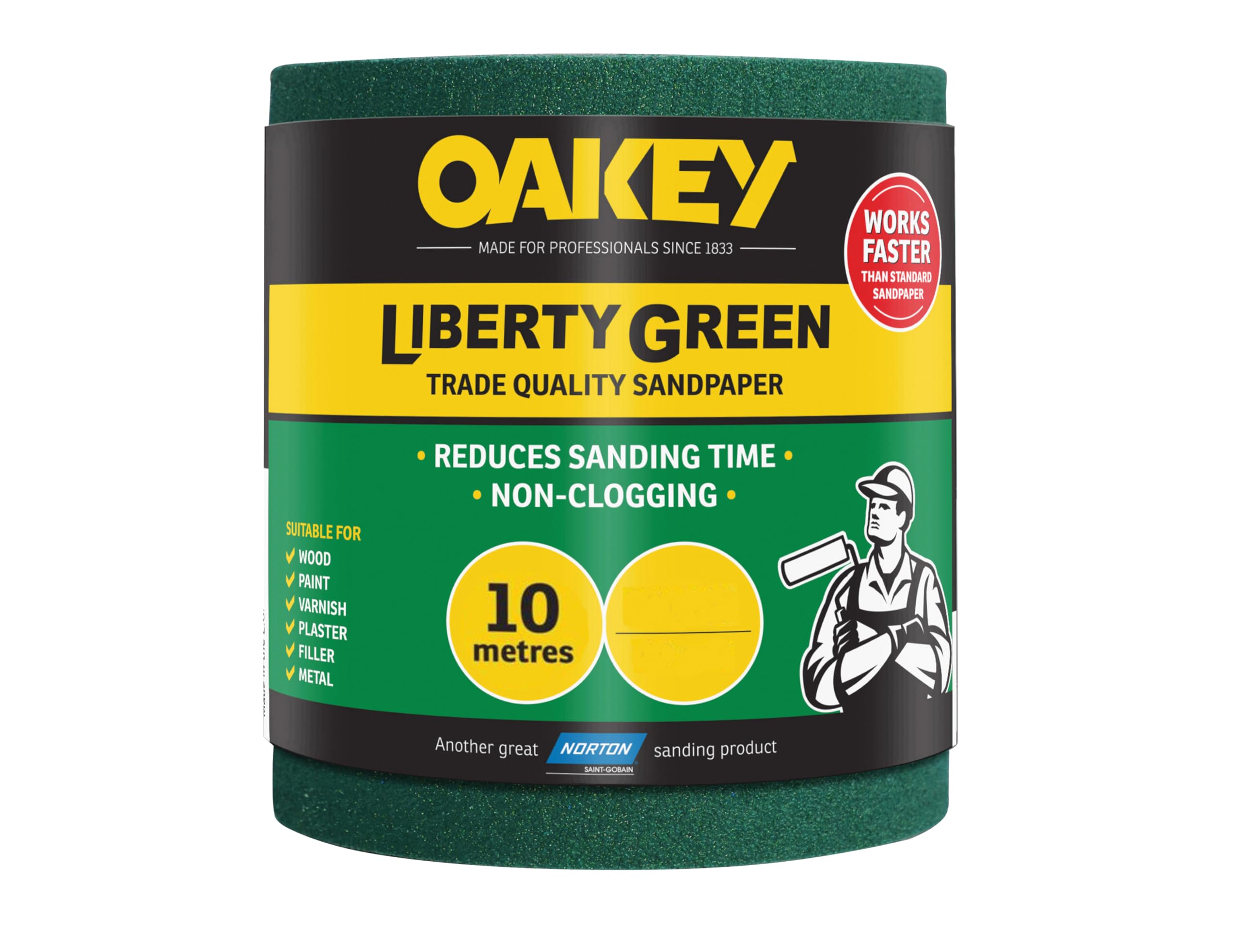 Liberty Green Sanding Roll 115 mm x 10m Coarse 40 g