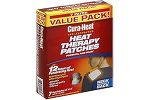Cura Heat Cura-Heat Heat Therapy Patches Air Activated Neck Shoulder & Back Value Pack 7 heat patches