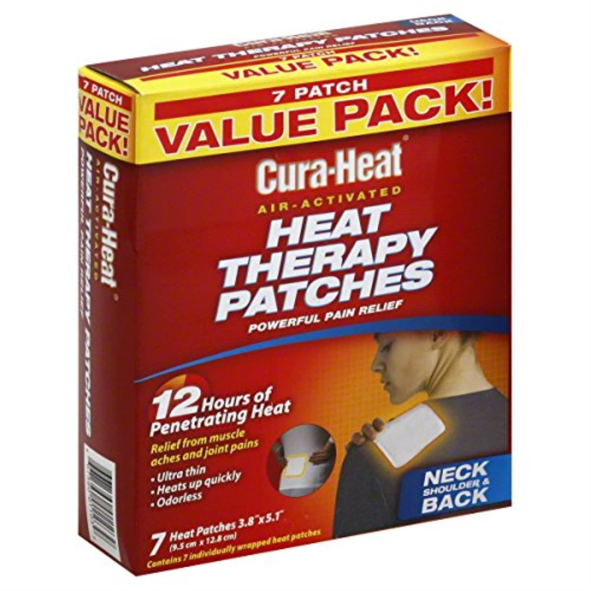 View 1 of *MISSING PARTS UNKNOWN*
Cura-Heat Heat Therapy Patches, Air Activated, Neck Shoulder & Back, Value Pack 7 Heat Patches