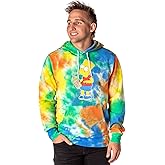 Mad Engine The Simpsons Men's Bart Squishee Brain Freeze Tie Dye Pullover Hoodie