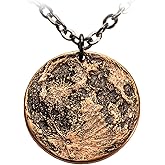 Copper Moon Necklace - Small | Lunar Reminder Large Coin Jewelry | 1" Solid Copper Pendant | Handmade by Shire Post Mint