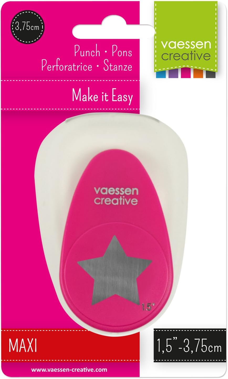 Vaessen Creative Craft Paper Punch - Star - 3,4 x 3,6 cm - Circle Cutter for Crafting and Card Making - Image 5