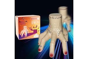 RITASTAR Electric Fake Moving Hand with Halloween Music,RGB LED Lights,Cosplay Scary Crawling Hand Thing Toy for Addams Big Family Party,Halloween Movie Prop Prank Decorations Props,Electronic Collection Toys