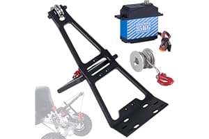 AMK 1/10 RC Crawler Tow Truck Accessory Kit, Truck Tow Truck Crane Arm Wrecker Servo Winch Kit, for 1/10 RC Crawler SCX10 TRX4 Capra LCG Chassis Upgrades Parts