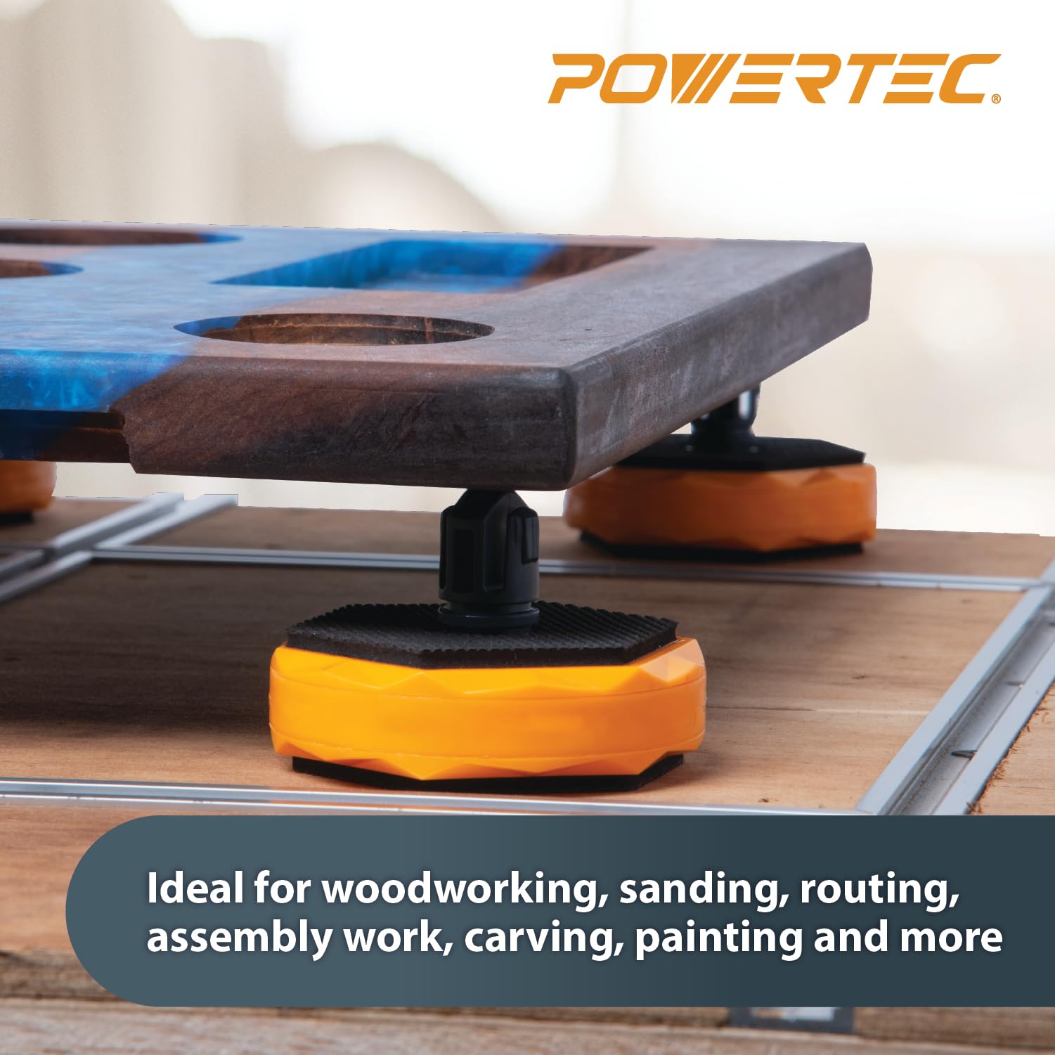 Condition photo showing New/Like New for powertec 72128 36 inch double-cut profile universal t-track with predrilled mounting holes, with t t