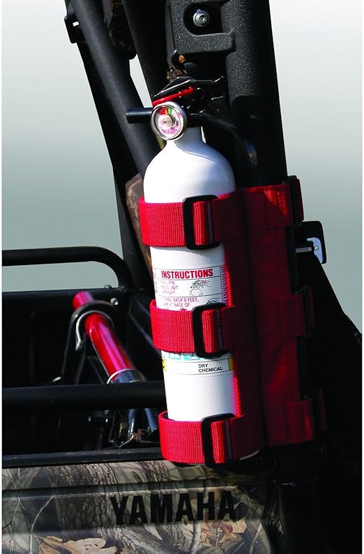 Rugged Ridge 63305.20 Red ATV/UTV Fire Extinguisher Holder, Handlebar