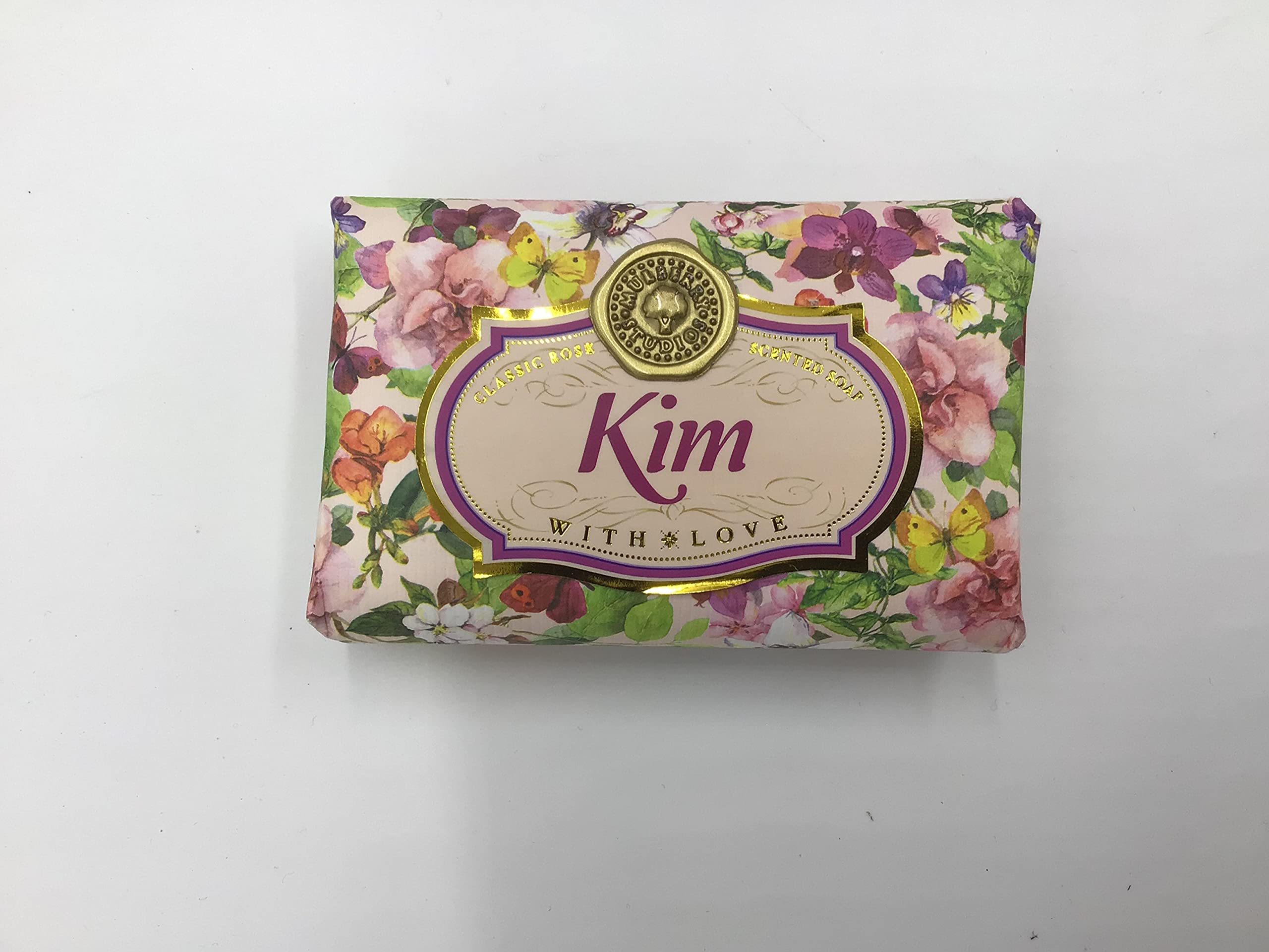 Kim - Gift Soap Bar For Her Birthday Rose Scent Mum Grandmother Cleanser Lather Present Girl