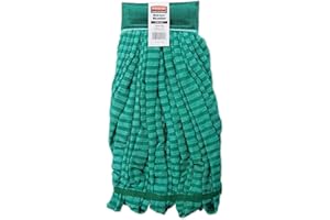 Rubbermaid Commercial Products Web Foot® Medium 20 Ounce Microfiber Tube Wet Mop 5" Headband Green for General Purpose Floor 