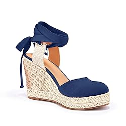 Ermonn Womens Espadrilles Wedge Sandals Platform