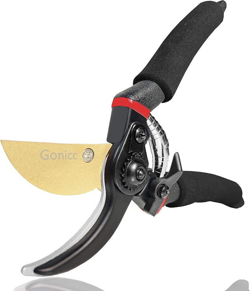 Gonicc 8 Inch Professional Secateurs Premium Titanium Bypass Pruners GPPS-1003