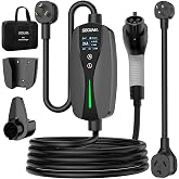SEGUMA Level 2 EV Charger 24Amp 240V - NEMA 10-30P Charging Station(10-24A) | 120V NEMA 5-15 Adapter &amp; 240V NEMA 10-30 Plug, 25FT Cable for Home/Garage, J1772 Electric Vehicles, for J1772(Non-Tesla Evs)