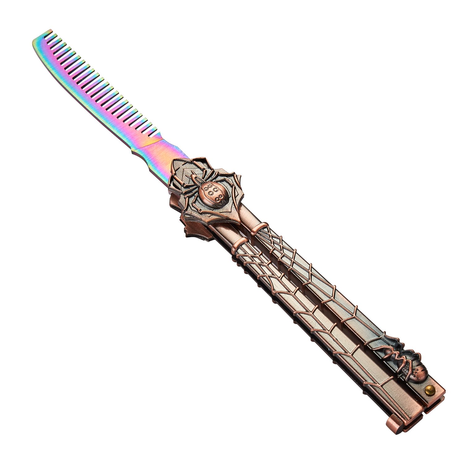 CREATIVE LIFE Spider Rainbow Butterfly Knife Trainning Practice Comb