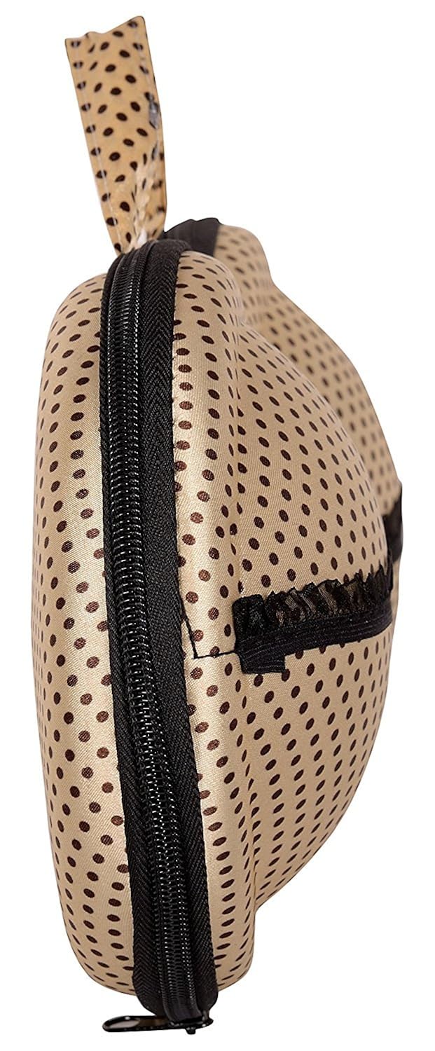 packnbuy bra travel organizer zip case for drawer suitcases golden dots