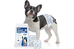 MICOOYO Dog Diapers Male Disposable Super Absorbent Male Dog Wraps Lighter Dogs Diaper Leakproof Puppy Diapers Doggie Diaper 