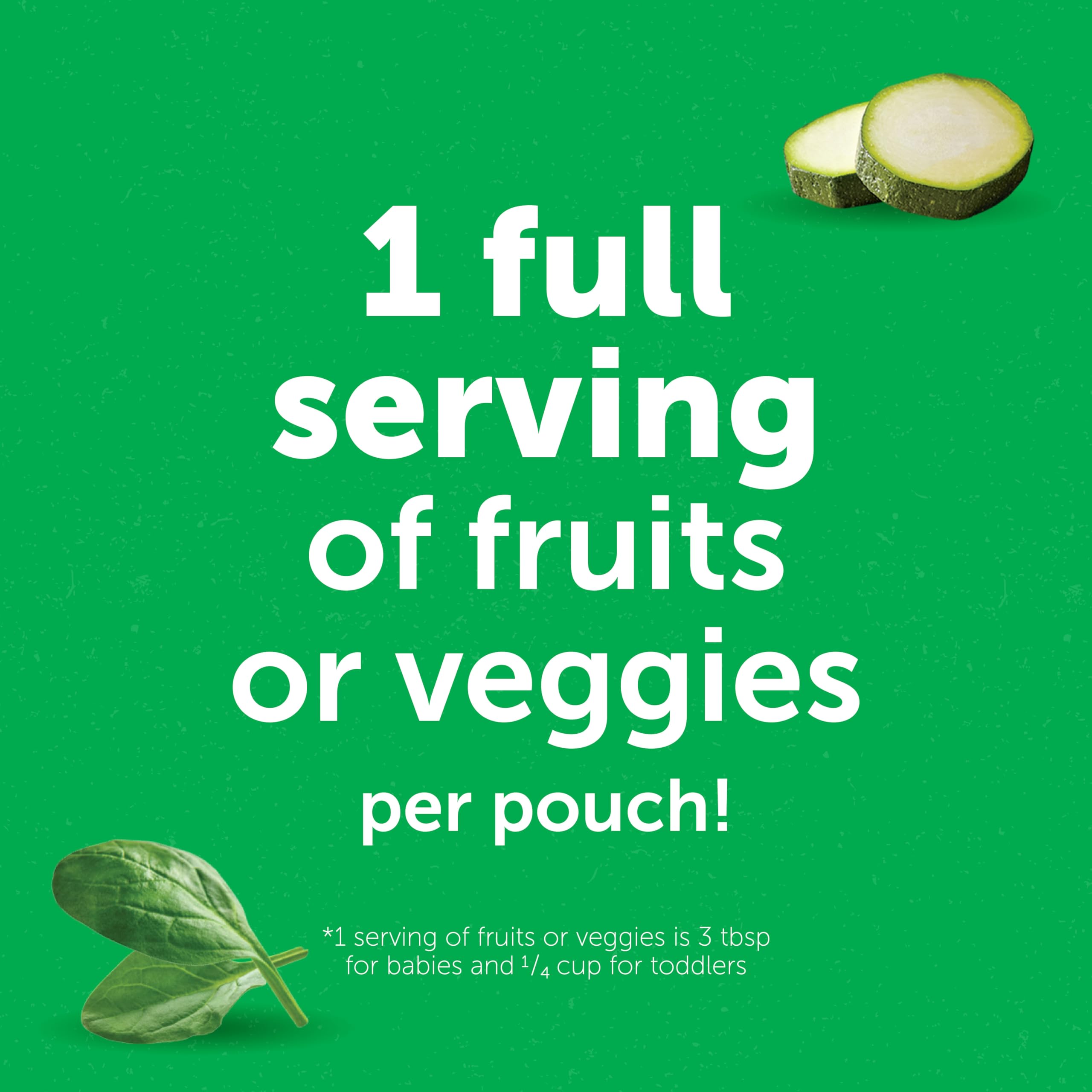 Beech-Nut Baby Food Pouches, Zucchini Spinach & Banana Veggie Puree Baby & Toddler Food, 3.5 oz (12 Pack)