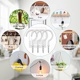 KINGLAKE 12 Pcs 2 Inch White Cup Hooks PVC Coated Screw In Kitchen Wall Wood view 5