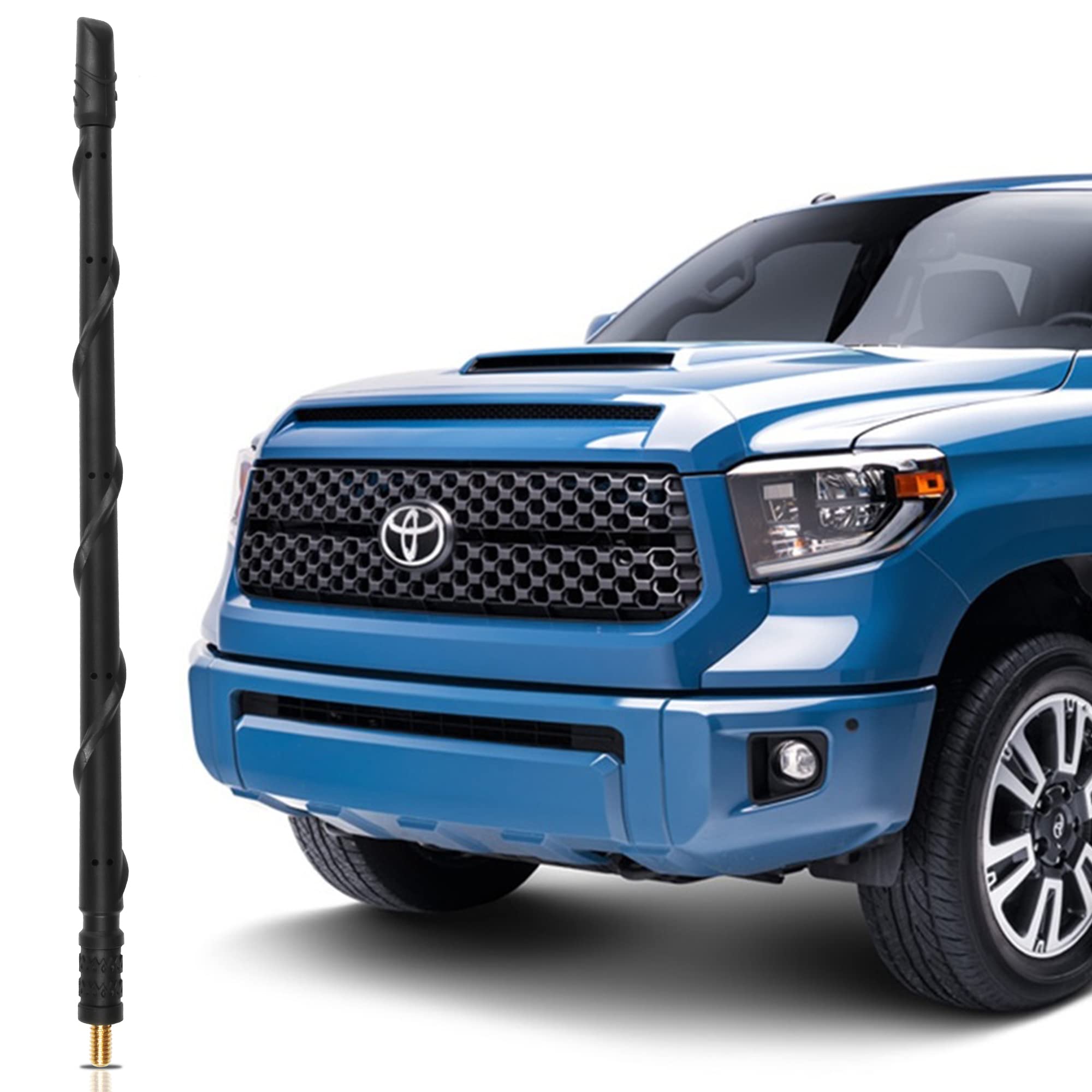 Photo 1 of VOFONO 13 Inch Antenna for Toyota Tundra Tacoma FJ Cruiser 1995-2021, New Spiral Flex Rubber Toyota Truck Antenna Replacement Toyota Tundra 2014-2021 Tacoma Accessories 1995-2015