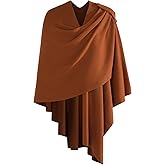 Pleneal Shawl Wraps for Women, Front Poncho Wrap Sweater Cross Open Poncho Wraps, Knitted Elegant Shawls for Fall Winter