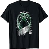 NBA Boston Celtics Lightning Bolt Basketball Logo T-Shirt