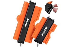 WeePro Contour Gauge with Lock, Contour Gauge Duplicator - Master Outline Gauge Measuring Tool - Contour Gauge Profile Tool 10 inch & 5 inch - Gauge Shape and Outline Tool for Carpenters, Woodworking