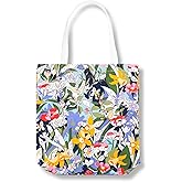 kate spade new york Canvas Tote Bag for Women, Cute Tote Bag for Work or Teacher, Canvas Beach Bag, Book Tote with Pocket