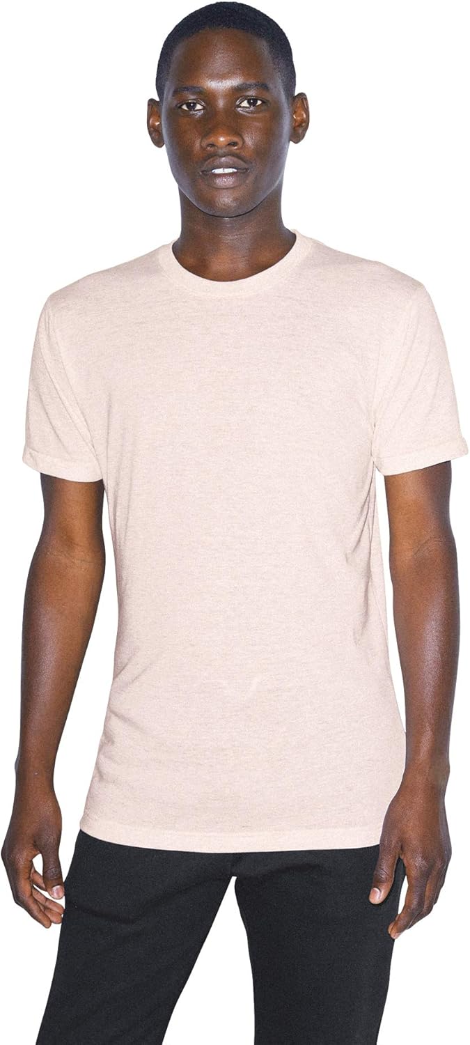 American Apparel Tri-Blend Crewneck Short Sleeve Track T-Shirt, 2-Pack