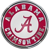 FANMATS NCAA Alabama Crimson Tide Embossed Color Metal Emblem | Aluminium Material, 3.25 x 3.25, Team Color, 3D Team Logo, Officially Licensed, Great Gift