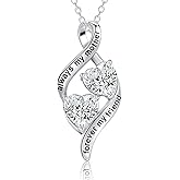 IDASANY Gifts for Mom from Daughter & Son- Sterling Silver Heart Cubic Zirconia Pendant Necklace for sister/daughter/nana Mother's Day Birthday(with GiftBox)