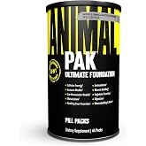 Animal Pak Multivitamin Supplement for Men &amp; Women | 44 All-in-1 Pill Packs | 85 Nutrients | Daily Vitamins B, C, D &amp; Zinc | Strength, Recovery, Energy, Liver, Metabolism, Immunity &amp; Gut Health Support