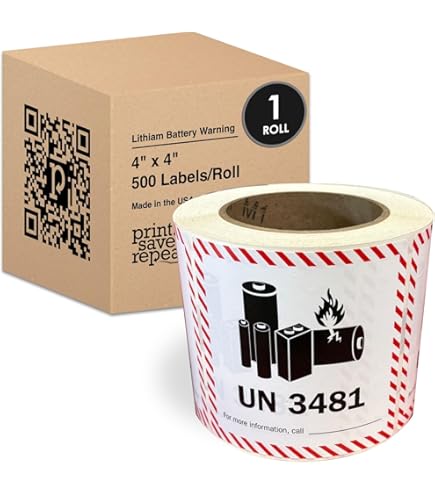 Amazon.com: UN 3481 Labels Lithium Ion Battery Warning Labels Pack