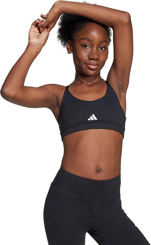 Mädchen Train Essentials Soft Touch Bra, Black/White, 7-8 Years — Foto 3 von 6