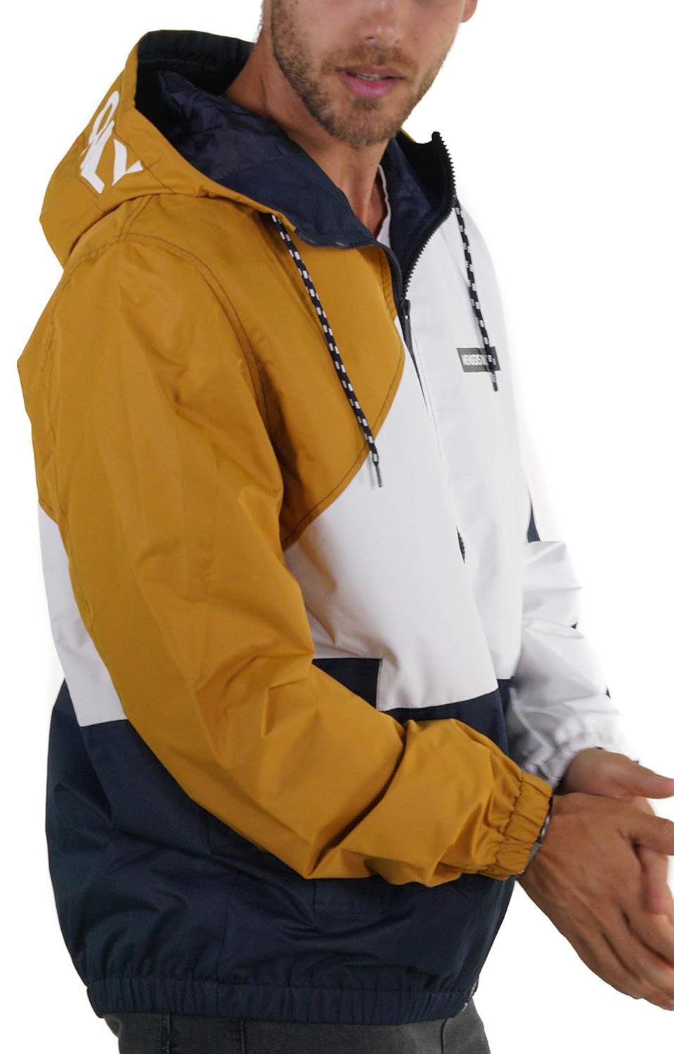 bright colored windbreaker