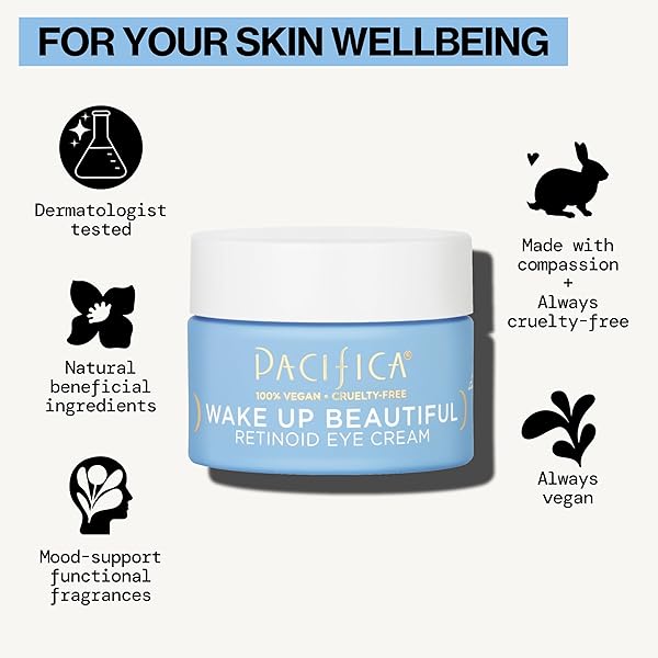 PACIFICA, EYE CREAM WAKE UP BEAUTIFUL RETINOID, 0.5 FL OZ