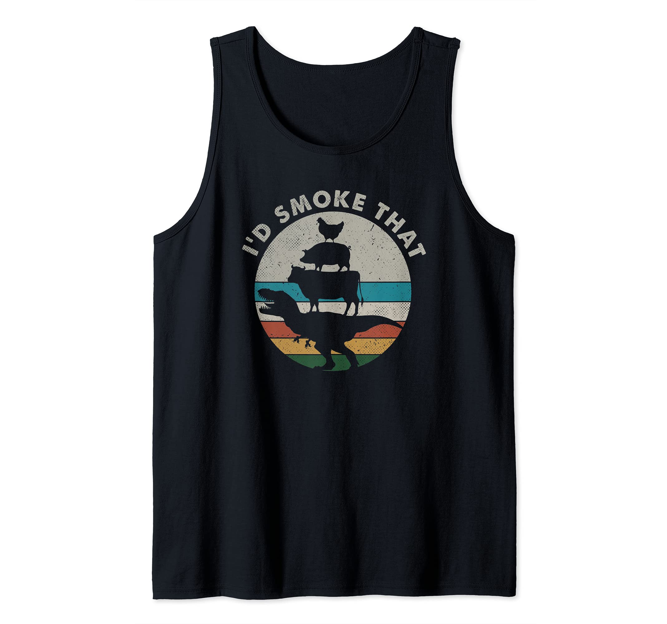 I'd Smoke That Funny BBQ Vintage Meat Smoker Grill Retro Tank Top