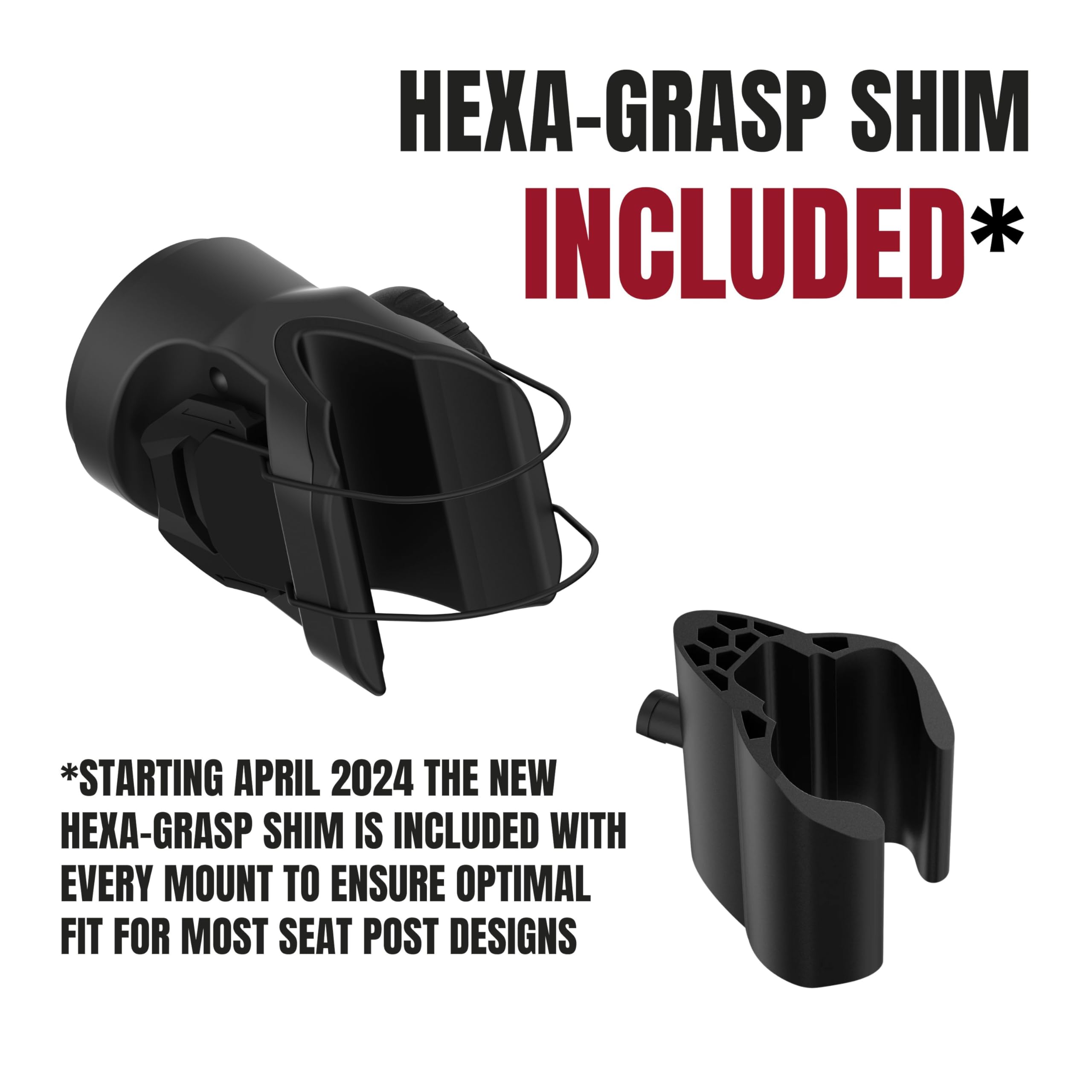 KOM Cycling for Garmin Varia Mount Tail Light Models Including RTL515, RTL510, RVR315, Magene L508 Featuring an ATOP Dial for Security - Varia Seatpost Radar Mount and Under Saddle Mount
