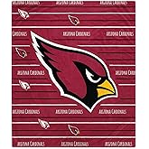 Pegasus Home Fashions Arizona Cardinals 60'' x 80'' Logo Stripe Flannel Fleece Blanket