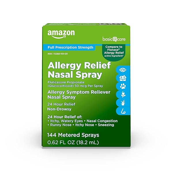 AMAZON BASIC CARE 24-HOUR ALLERGY RELIEF NASAL SPRAY,...