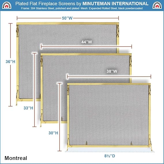 Amazon Com Minuteman International Fireplace Screen 44 X 33 In