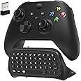 Keyboard for Xbox Series X/S, One/One X/S, Elite One/2 Controller, Wireless Gaming Chatpad Message Keypad with USB Receiver, Audio/Headset Jack Accessories for Xbox (Controller Not Included), Black