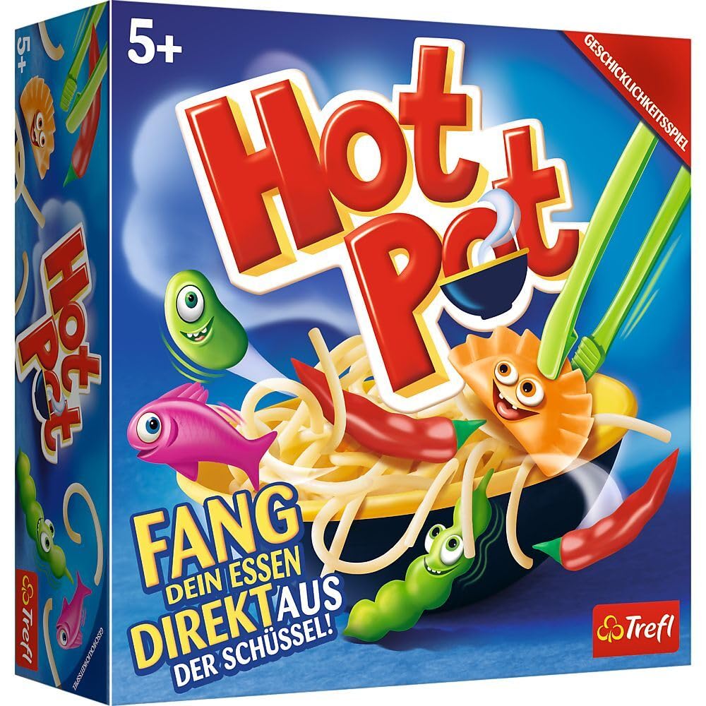 Trefl, Hot Pot Skill Game Family Game Board Game Culinary Game with Food in the Main Role for Adults and Children from 5 Years Mistakos Higher Level Coloured