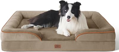 Bedsure Large Dog Bed Sofa Orthopedic with Waterproof Cover 89x63x16cm
