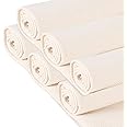 Trinkrittey Cotton Monks Cloth Punch Needle Fabric, 6 Pcs, 8x8 Inch, Solid Pattern