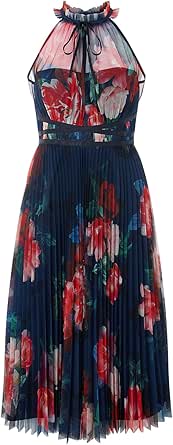 Monsoon rosa mesh midi dress Outlet