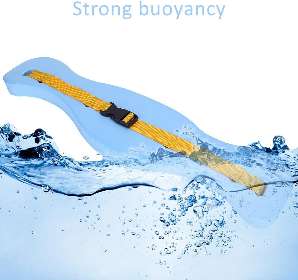 Yosoo Swim Water Belt, Adjustable Floating Safety Belt EVA Fish Shaped Waistband Swim Safety Float Board Tool Swimming Lumbar Support Tackle Teaching Train Equipment for Adult Children Light Blue : Sports & Outdoors
